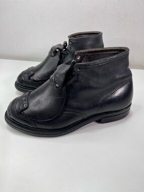 VTG HY-TEST 7.5 D Men's Black Leather Safety Boots Workwear Lace Guard USA Made